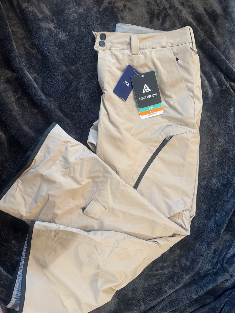 Men’s Beige Snow Pants